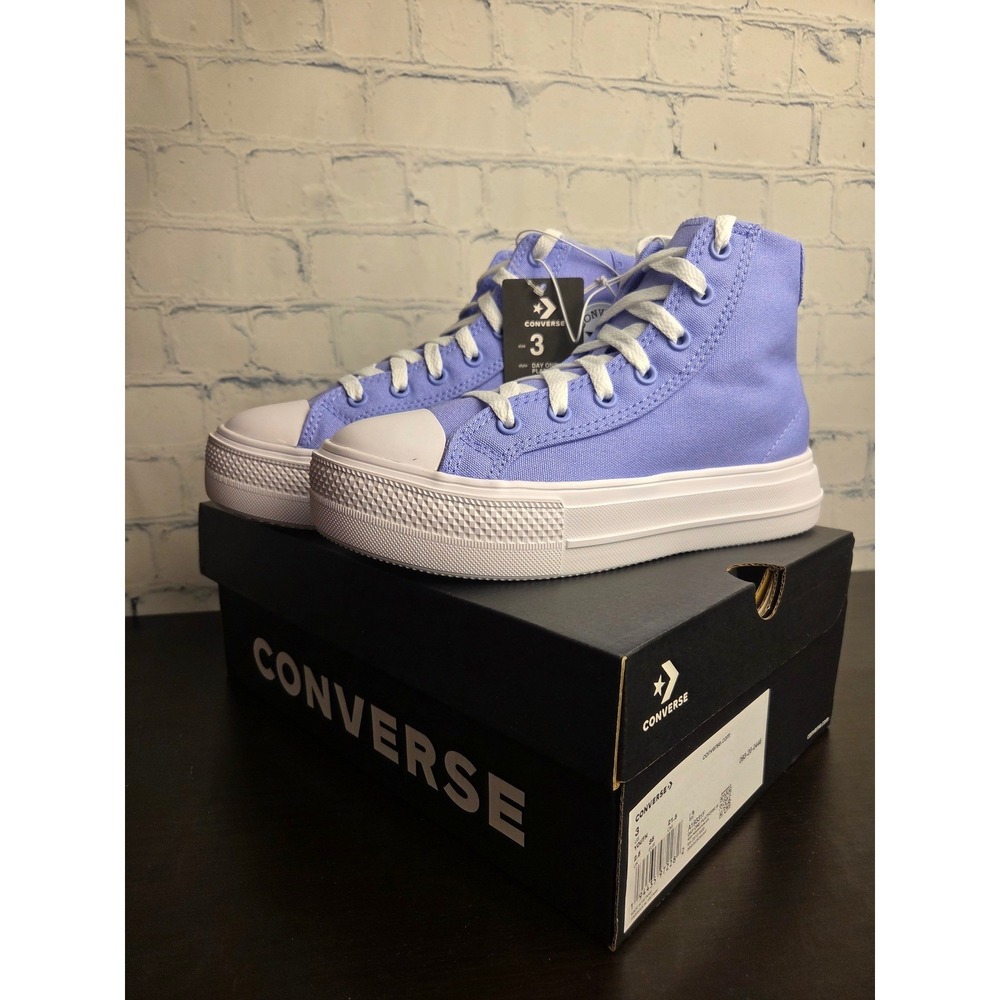 Converse Chuck Taylor All Star Day One Platform Hi Very Peri Purple Kids Sz 3